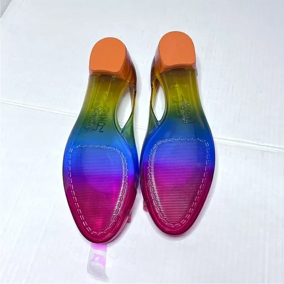 Salvatore Ferragamo Vara Rainbow Jelly Flats