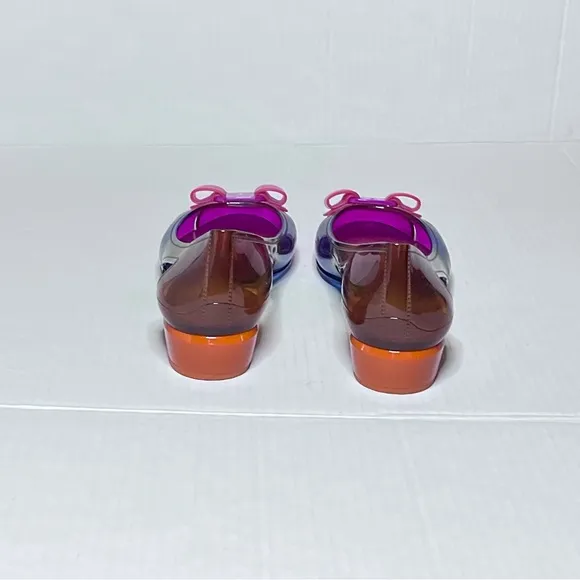 Salvatore Ferragamo Vara Rainbow Jelly Flats