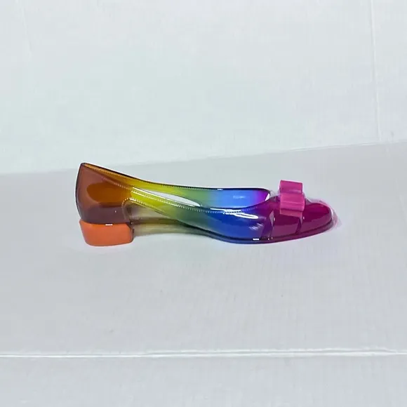 Salvatore Ferragamo Vara Rainbow Jelly Flats