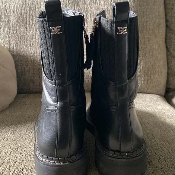 Sam Edelman black combat boots