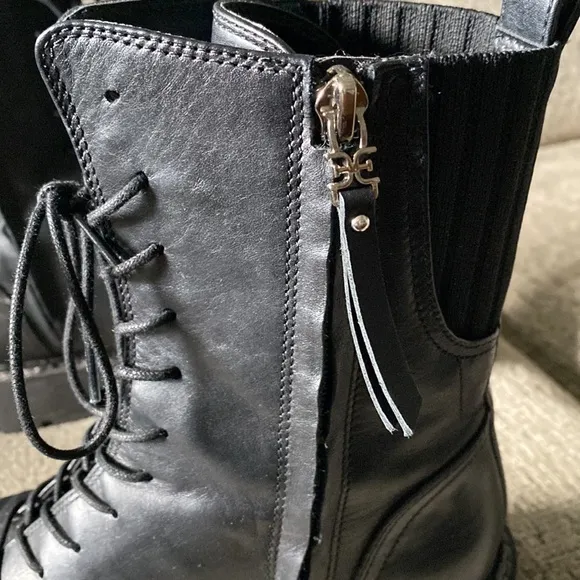 Sam Edelman black combat boots