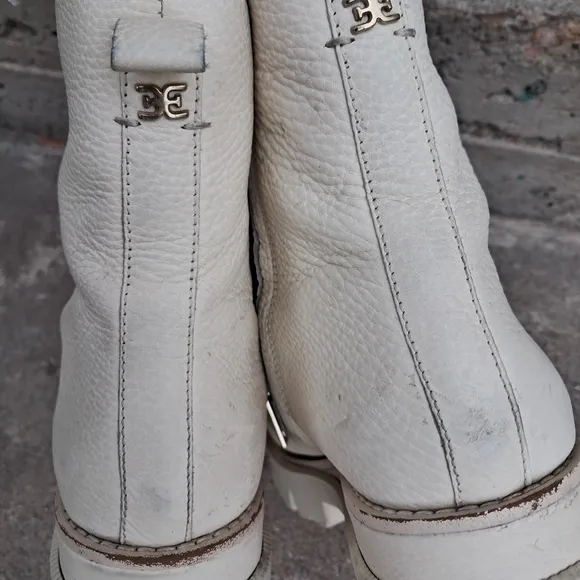 Sam  Edelman  Combat Boots women size 8 Cream