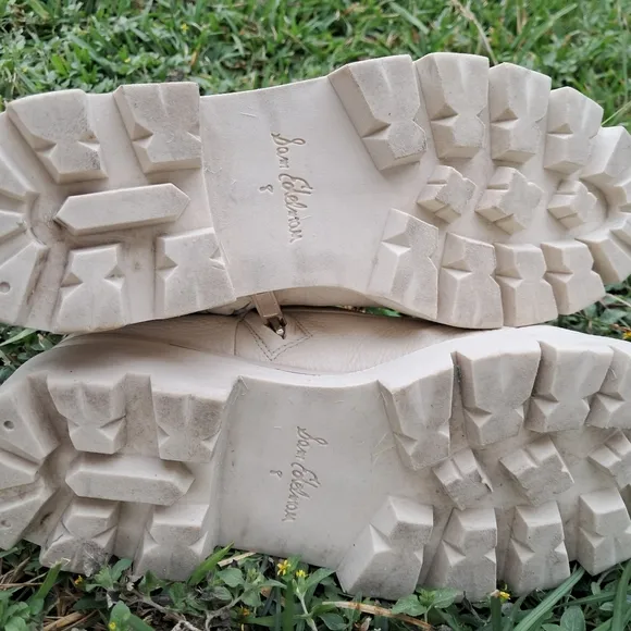Sam  Edelman  Combat Boots women size 8 Cream