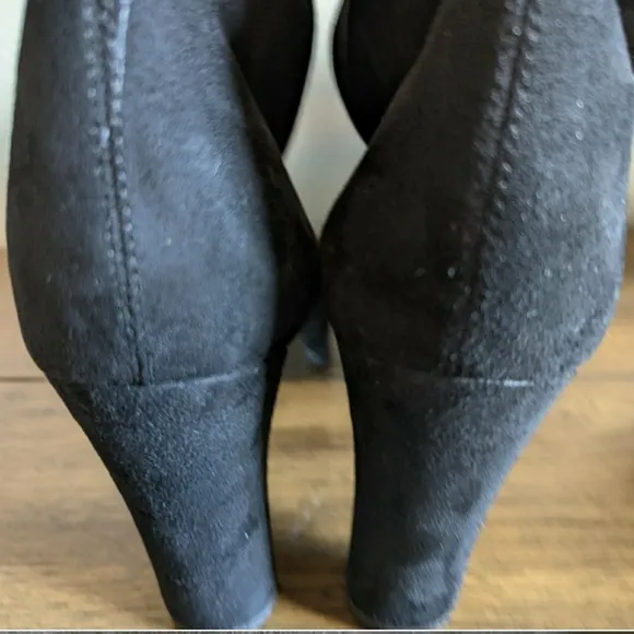 Sam Edelman Kent Black heeled Over the Knee faux suede Boots size 10