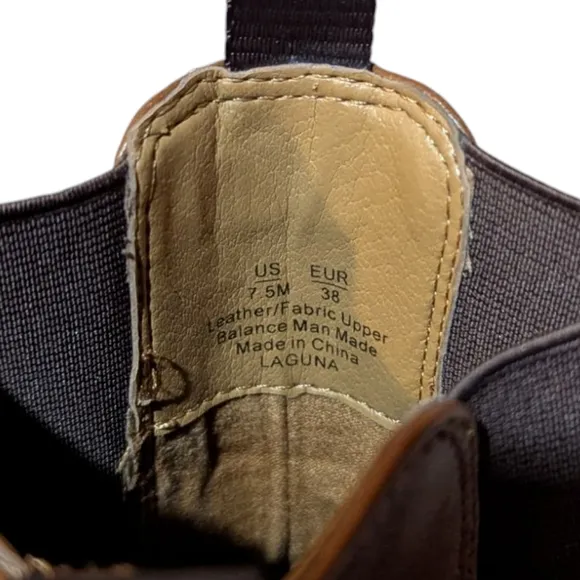 Sam Edelman Laguna Lug Sole Chelsea Boots Cognac Chestnut 7.5