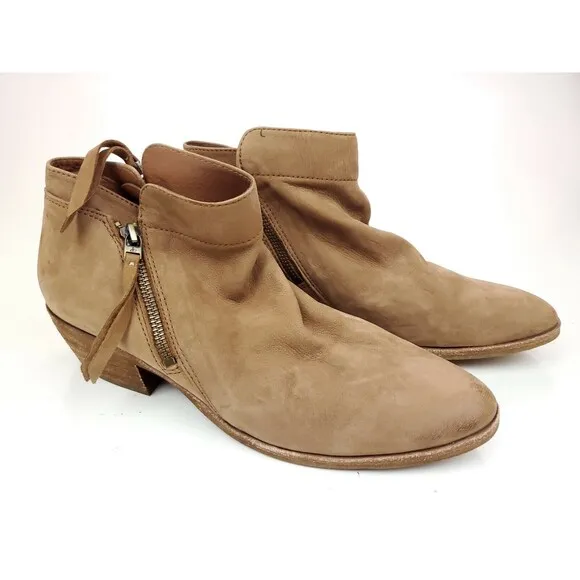 Sam Edelman - Packer Suede Leather Ankle Boots Deep Saddle Women's Size US 10 M