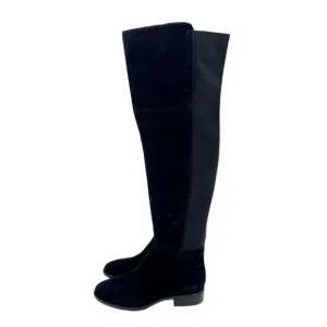 Sam Edelman Pam Black Suede Leather Over the Knee Black Boots Sz 8.5 New