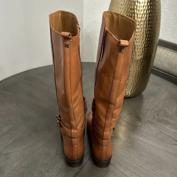 SAM EDELMAN Pansy Leather Knee Boots