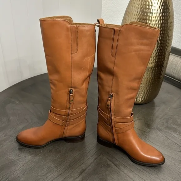 SAM EDELMAN Pansy Leather Knee Boots