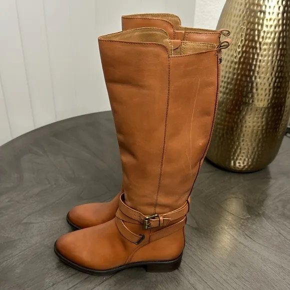 SAM EDELMAN Pansy Leather Knee Boots