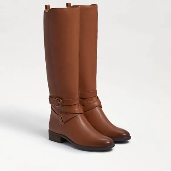 SAM EDELMAN Pansy Leather Knee Boots