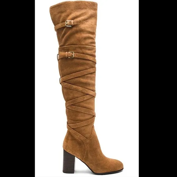 Sam Edelman Sable Boots in Camel Suede