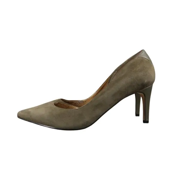 Sam Edelman Shoes Womens 11 Pumps Dorsay Heels Pointed Toe Suede Green Fashion