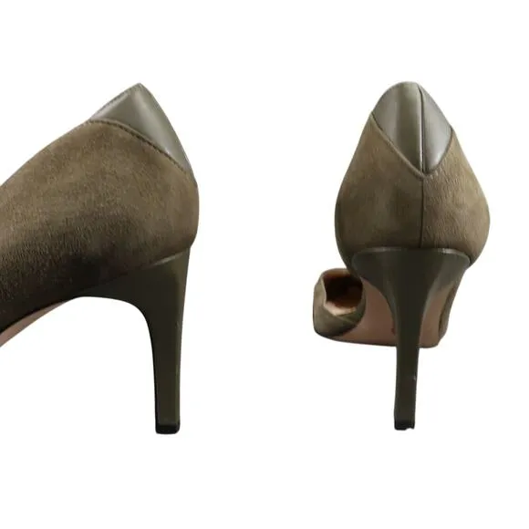 Sam Edelman Shoes Womens 11 Pumps Dorsay Heels Pointed Toe Suede Green Fashion