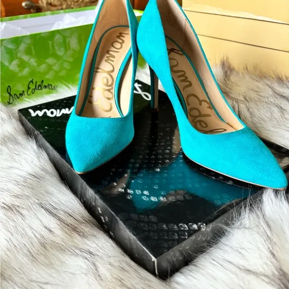 🎁SAM EDELMAN Suede leather shoe 3.75” high heels size 6 by Sam Edelman 🎁