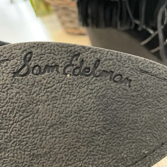 Sam Edelman Suede Leather Wedge‎ Boots beaded Sz 9 Perfect Condition!