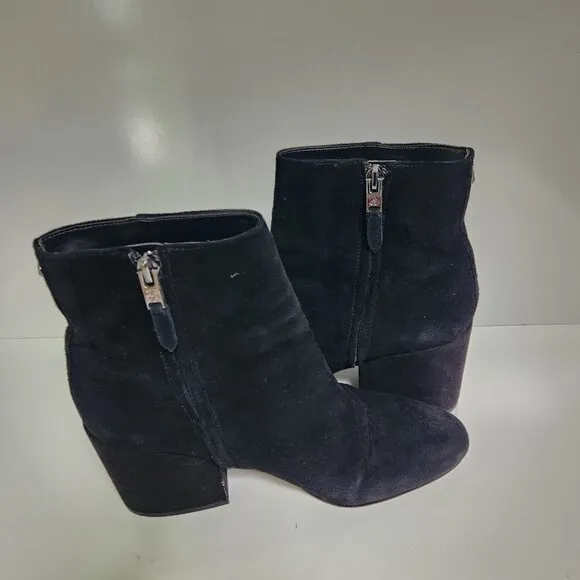 Sam Edelman Taye Black Suede Ankle Boots Size 9M