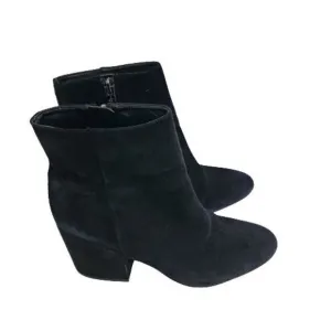 Sam Edelman Taye Black Suede Ankle Boots Size 9M