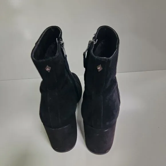 Sam Edelman Taye Black Suede Ankle Boots Size 9M
