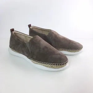 Sam Edelman Women 8.5 Kassie Sneakers Brown Low Top Slip On Suede Espadrille NEW