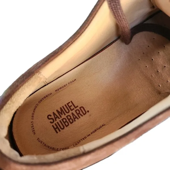 SAMUEL HUBBARD Men's 9 Medium Brown Suede Comfort Shoes