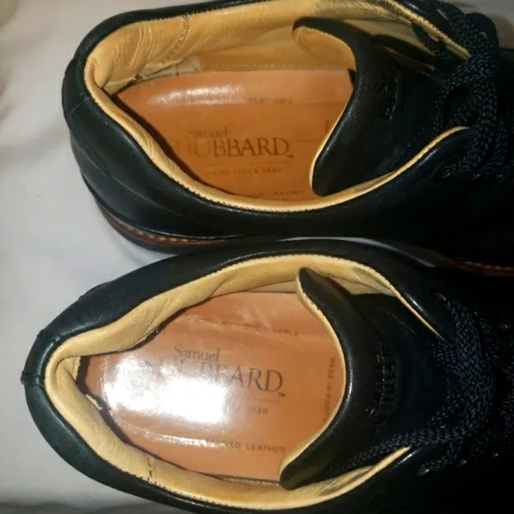 Samuel Hubbard Men’s Black Leather Dress Fast Plain Toe Oxford Shoes Size 7 M