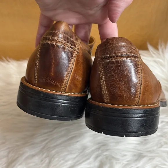 Sandro Moscoloni Brown Plain Toe Slip On Dress Shoes 14 Men’s