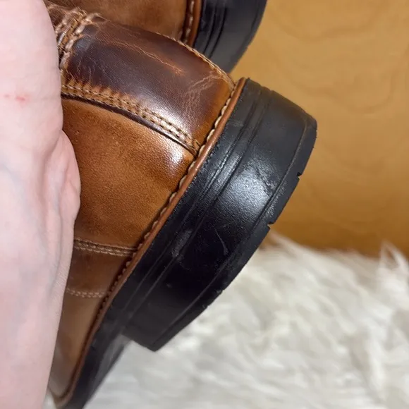 Sandro Moscoloni Brown Plain Toe Slip On Dress Shoes 14 Men’s