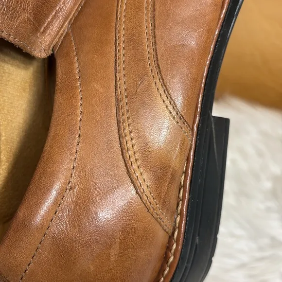 Sandro Moscoloni Brown Plain Toe Slip On Dress Shoes 14 Men’s