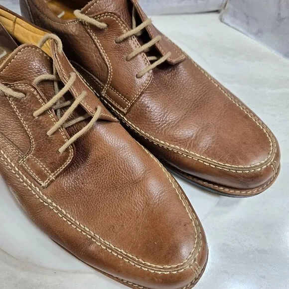 Sandro Moscoloni Willy Split Toe Derby Dress Shoes Mens 12D Brown Tan Leather