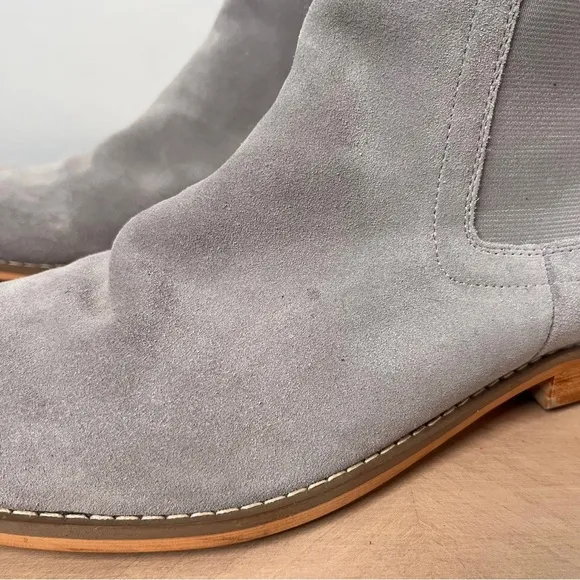 Santimon Men's Suede 5&quot; Chelsea Boot Gray Size 10 (27.5 cm)