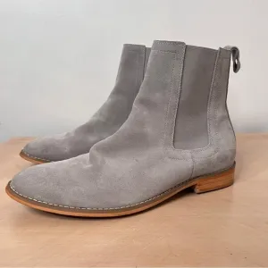 Santimon Men's Suede 5&quot; Chelsea Boot Gray Size 10 (27.5 cm)