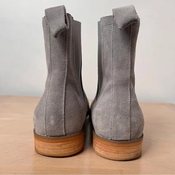 Santimon Men's Suede 5&quot; Chelsea Boot Gray Size 10 (27.5 cm)