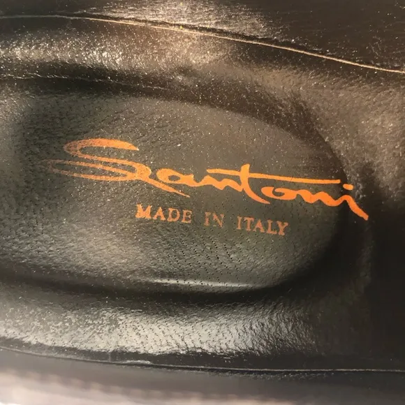 SANTONI PRICHARD Brown Leather Rubber Sole Classic Lace Up Oxford Shoes