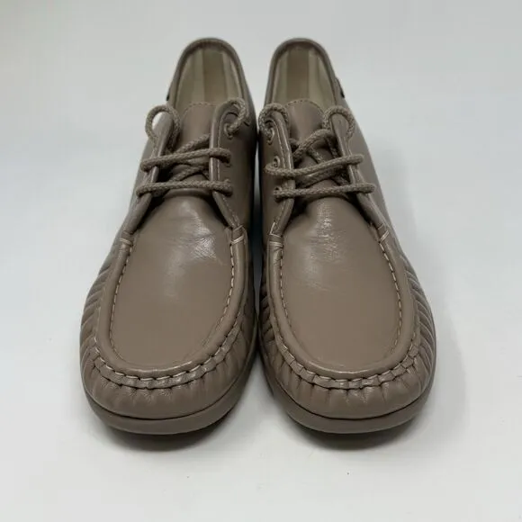 SAS Bounce Shoes Womens 11 M Beige Brown Leather Comfort Lace Up Casual Granny