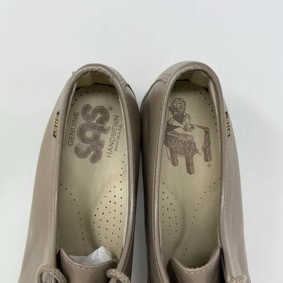 SAS Bounce Shoes Womens 11 M Beige Brown Leather Comfort Lace Up Casual Granny