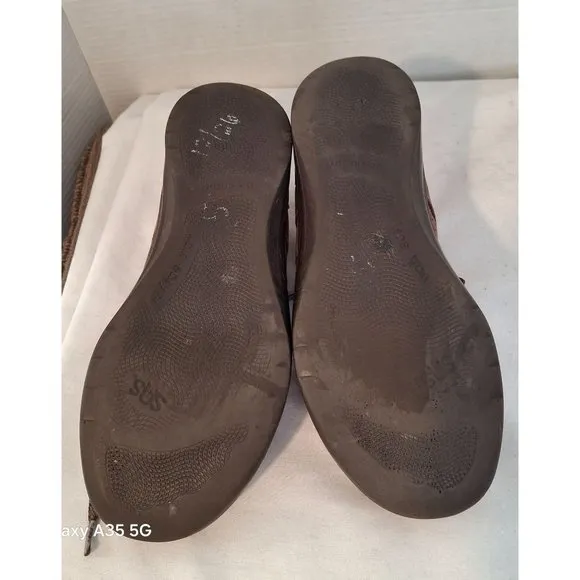 SAS Men's Brown Leather Oxford Comfort Shoes  Size 10 1/2