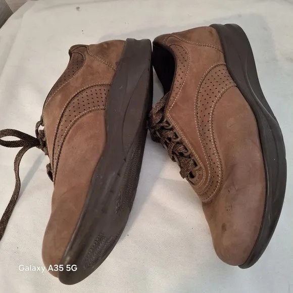 SAS Men's Brown Leather Oxford Comfort Shoes  Size 10 1/2