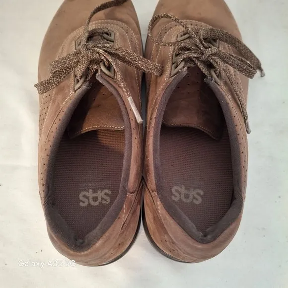 SAS Men's Brown Leather Oxford Comfort Shoes  Size 10 1/2