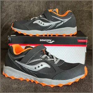 Saucony Cohesion TR14 AC Black/Orange Color Big Boy Shoes -Size 7W