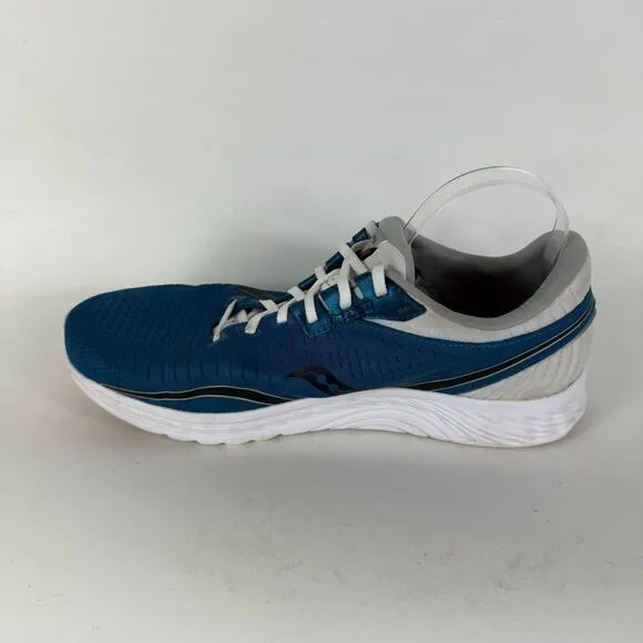 Saucony Kinvara 11 Athletic Shoes Men's 13 Blue White Lace-Up Low Top Sneakers