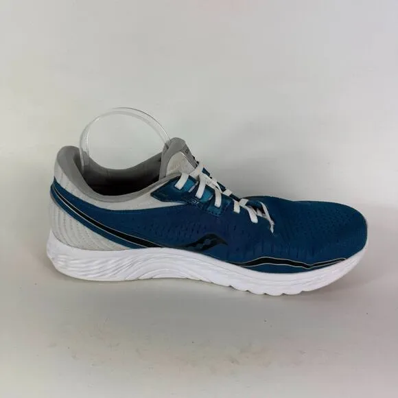 Saucony Kinvara 11 Athletic Shoes Men's 13 Blue White Lace-Up Low Top Sneakers