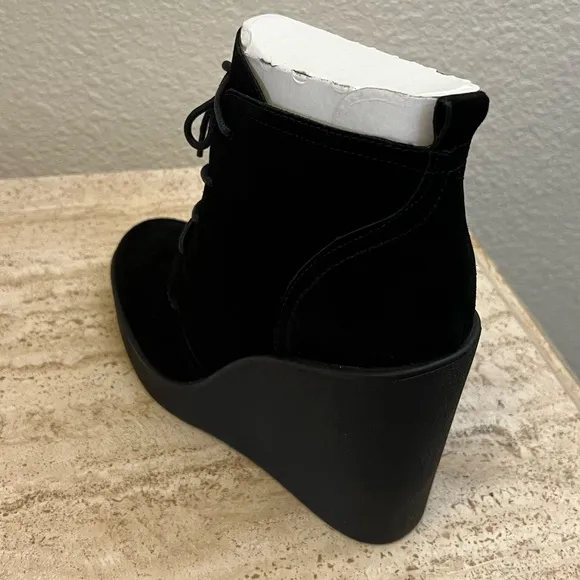 SB15 Jessica Simpson Women’s Mesila Wedge Bootie Ankle Boot,Black,Size10