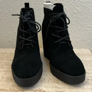 SB15 Jessica Simpson Women’s Mesila Wedge Bootie Ankle Boot,Black,Size10