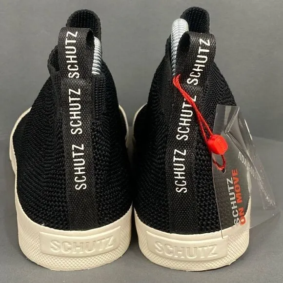 Schultz Black Knitted Ankle Sneaker Shoes women size 6.5