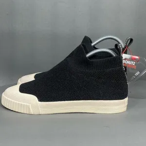Schultz Black Knitted Ankle Sneaker Shoes women size 6.5