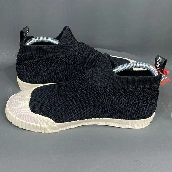Schultz Black Knitted Ankle Sneaker Shoes women size 6.5