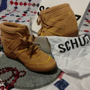 SCHUTZ Saint Bridget Suede Wedge Sneaker Sz.10