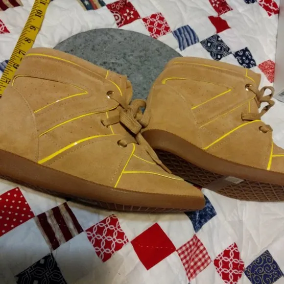SCHUTZ Saint Bridget Suede Wedge Sneaker Sz.10