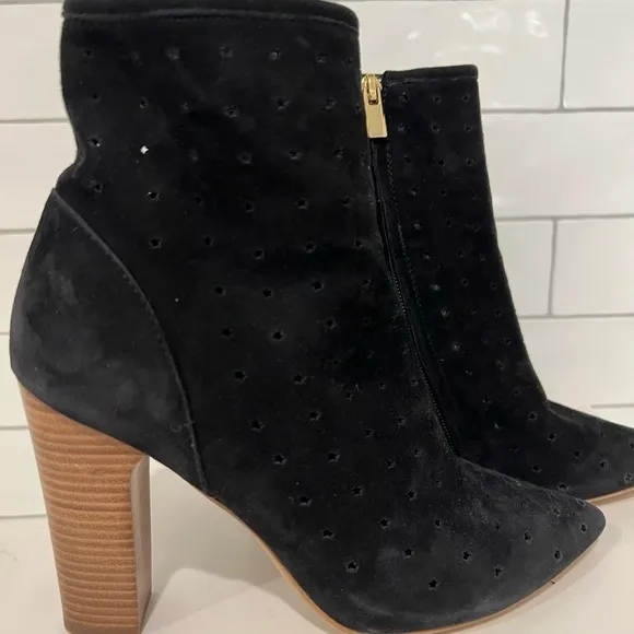 See by Chloe Suede Eyelet Sock Boot. Size 8.5. EUC!! Includes box and dust bag.